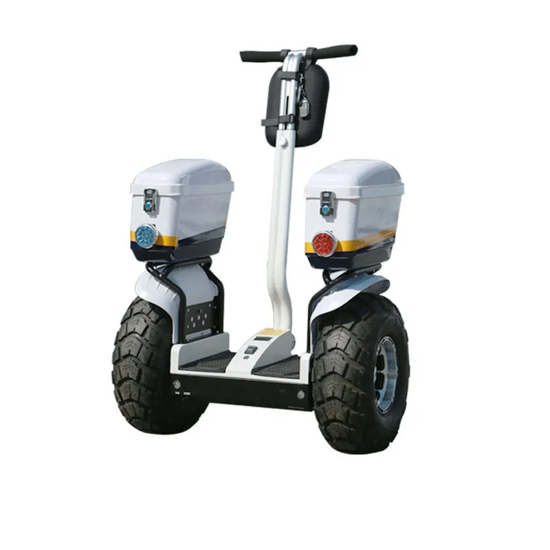 2020 Stand up Electric Scooter 2400W Trend Police Patrol Transport Vehicle with Flash Lights Handle Scooter