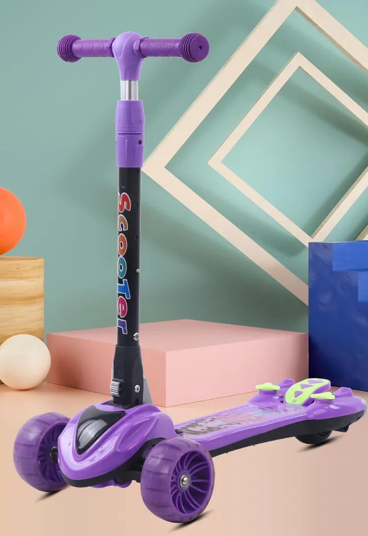 3 Wheels Kid′ S Kick Scooter with Adjustable Height, Fat Wheels