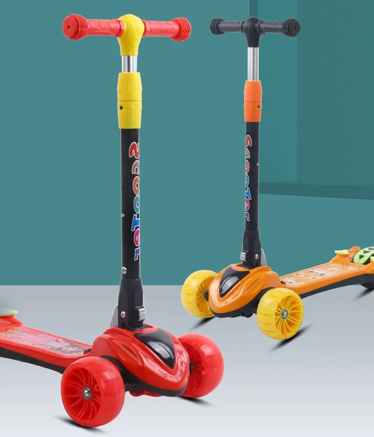 3 Wheels Kid′ S Kick Scooter with Adjustable Height, Fat Wheels