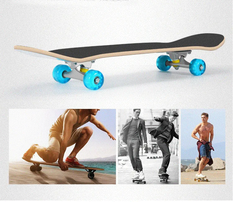 4-Wheel Professional Skateboard Adult Wooden Skateboard Long Skateboard/Maple Deck Skateboard