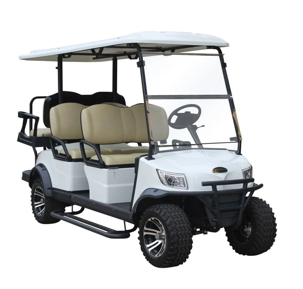 6 Seater Electric Lifted Golf Car Electric Sightseeing Golf Cart with Windshield (DH-M4+2)