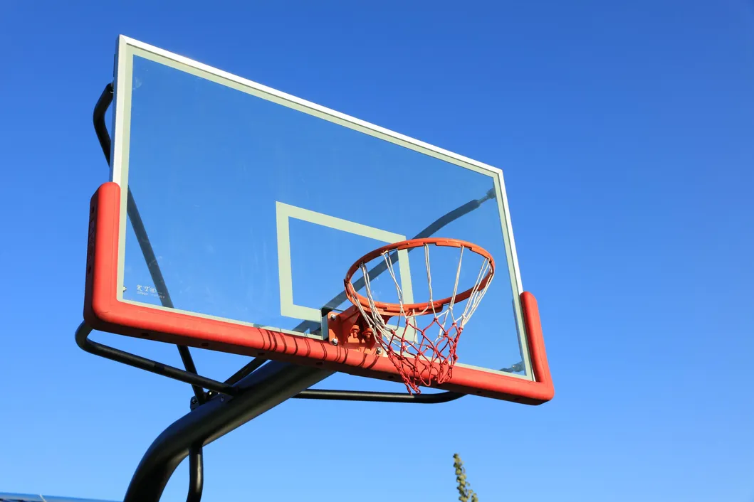 60" Basketball Training Equipment Tempered Glass Adjustable Inground Basketball Hoop