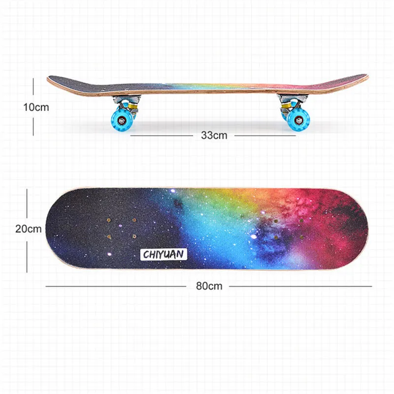 7 Layer Canadian Maple Deck 4 Wheels Surf Carving Cruiser Skateboard with G-Truck Surfskate for Adults
