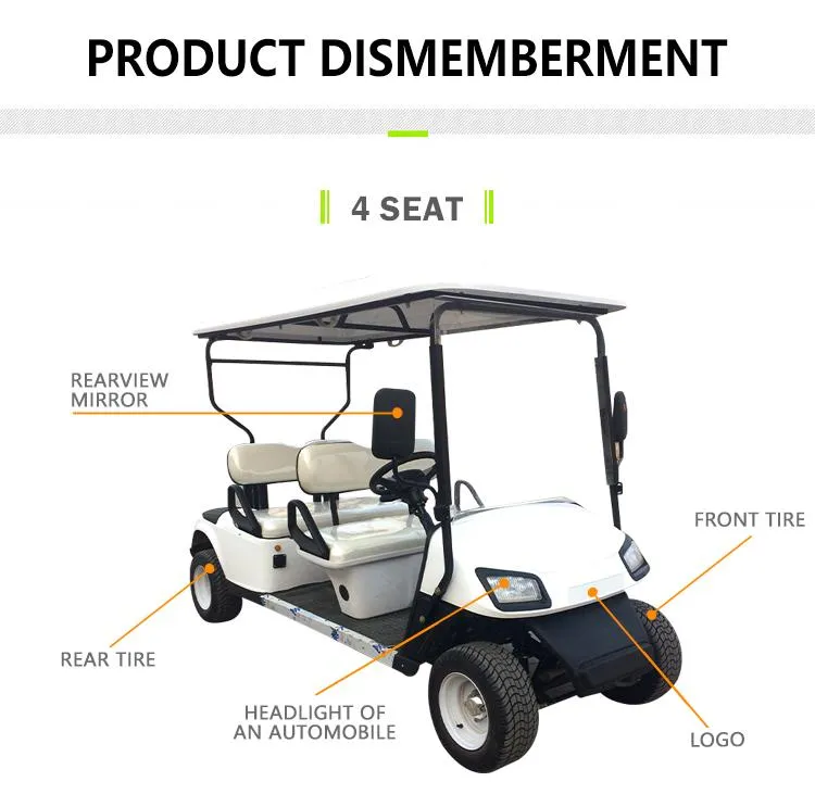 8-10h Jinhaike Container 2300*1200*1800 Shandong, China Buggy Electric Golf Cart with ISO