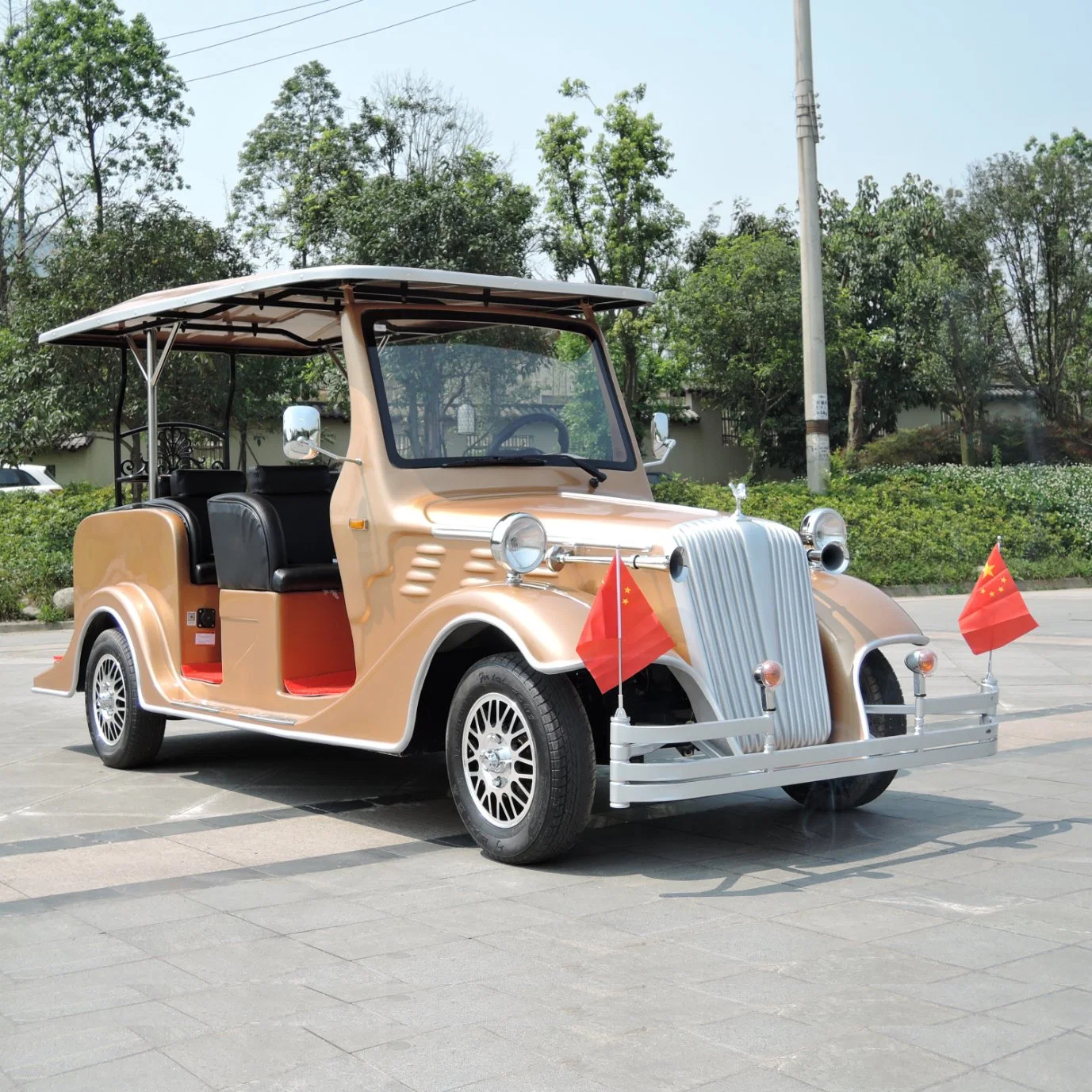 8 Seaters Classic Cars Electric Trolley Equipment Sightseeing Club Golf Car for Sale