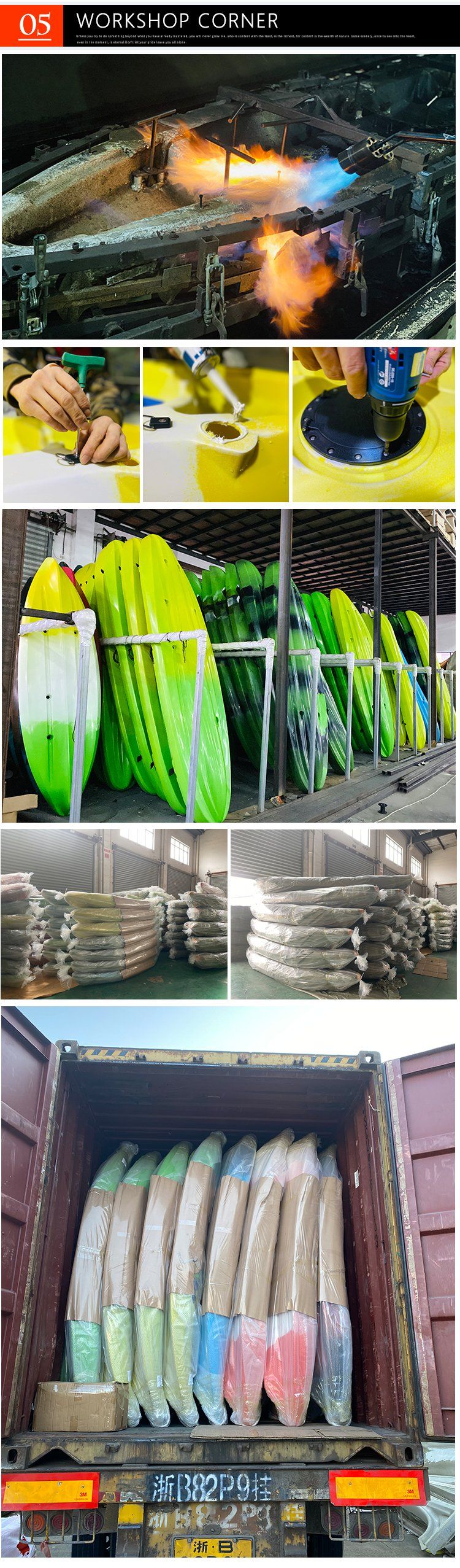 9FT Cheap Canoes Plastic Kayak Made in China for Both Fishing and Recreation