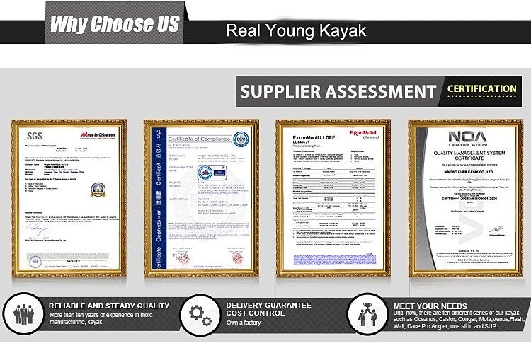 9FT Cheap Canoes Plastic Kayak Made in China for Both Fishing and Recreation