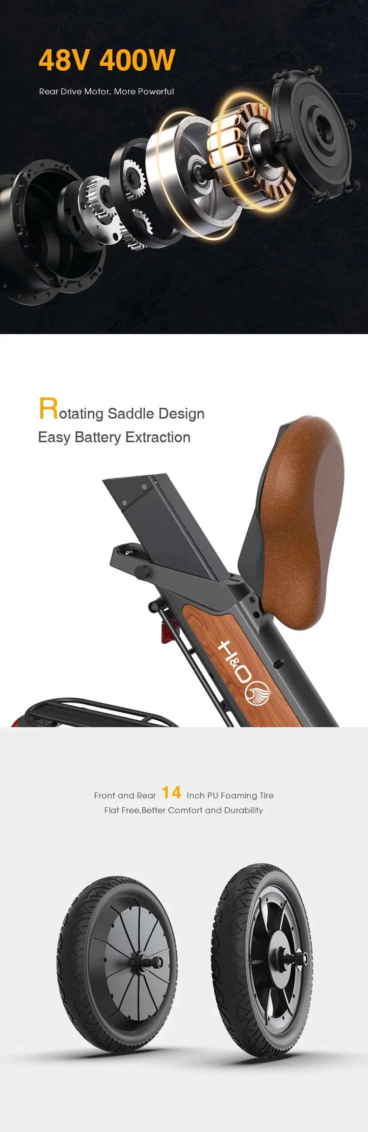 Adult 400W 35km Per Charge Charging Time About 3/4 Hours Easy to Carry Electric Scooter