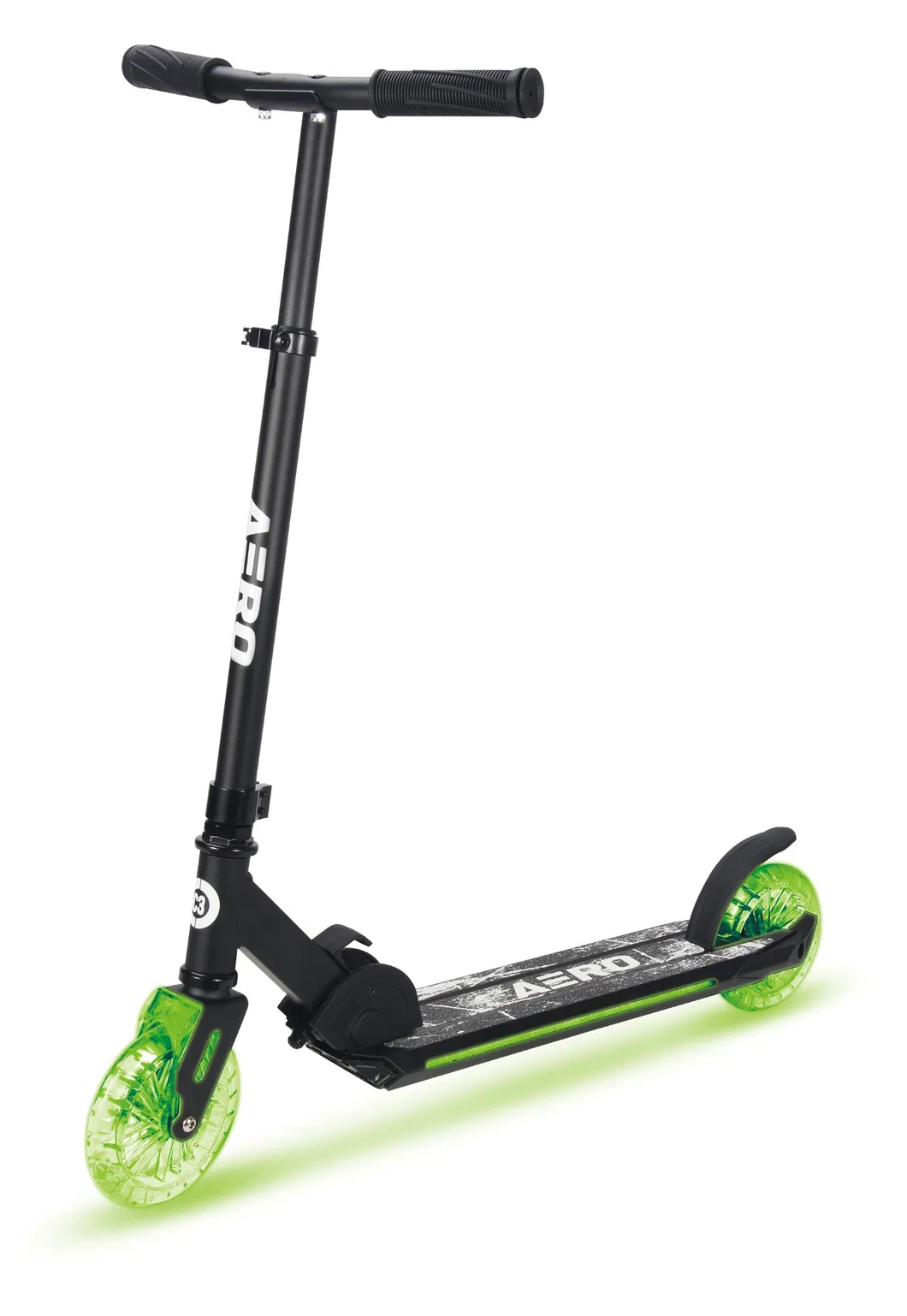 Aero Two Wheels RGB Lights Fold Kids 145mm Big Clear Wheels Kick Scooter C3