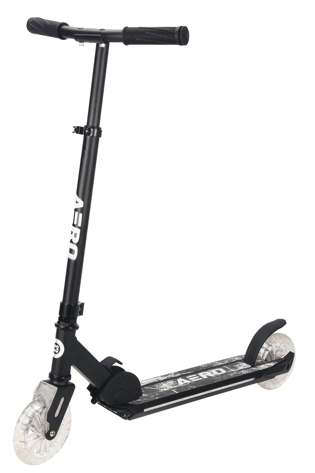 Aero Two Wheels RGB Lights Fold Kids 145mm Big Clear Wheels Kick Scooter C3