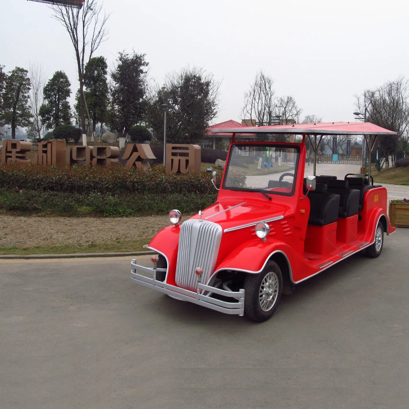 All Aluminum Alloy Floor Sightseeing Club Buggy Long Durability Electric Golf Car with Windshield