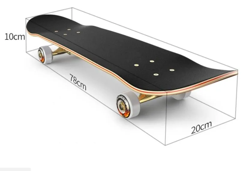 Best Selling 4 Wheel Wooden Skateboard Youth Wooden Skateboard Professional Adult Long Surfskate