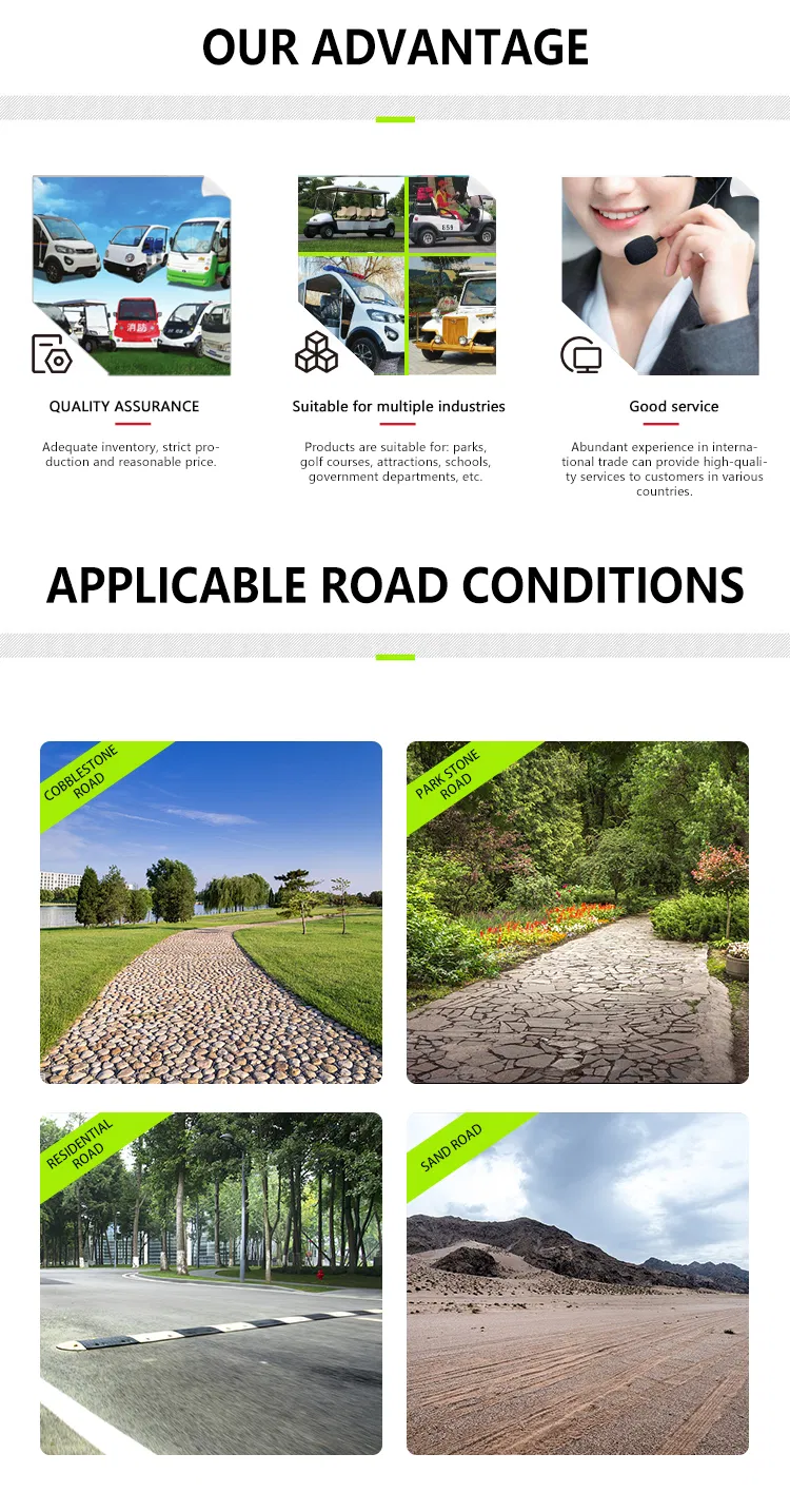 Best-Selling High Standard 6 Passenger Electric Golf Hotel Scooter Carts