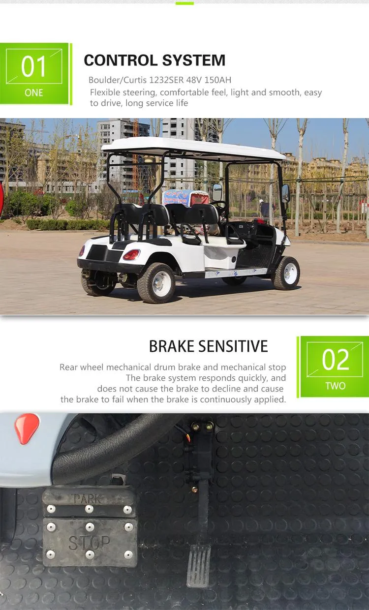 Best-Selling High Standard 6 Passenger Electric Golf Hotel Scooter Carts