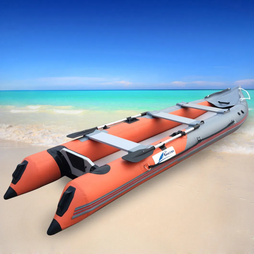 Boat Fiberglass with Motor and Trailer Zeebe Catamaran 4.2m Commercial Yachtboatbuy Goeth 420 Rib Bateau Militaire a Vendre Gtk420