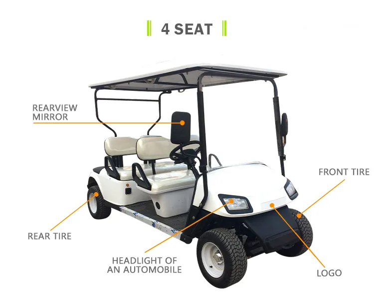 Cheap Mini 4 Wheel 4 Seater 6 Seater Sightseeing Cart Club Electric Golf Carts for Sale