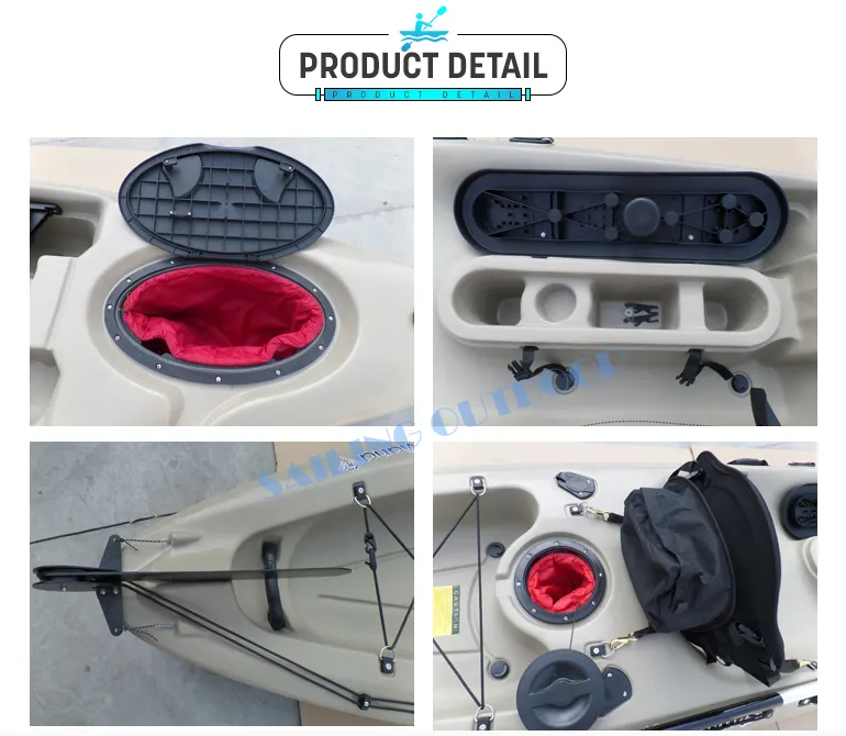 Competitive 13FT Polycarbonate Fishing Kayak Sit on Canoe Kayaks China Manufacturer