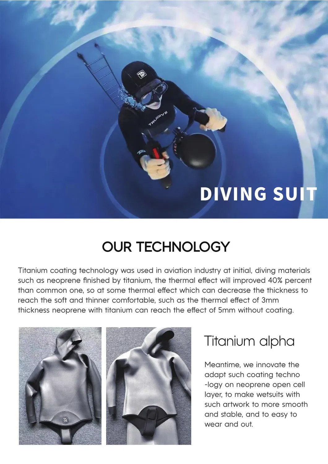 Factory Price Neoprene Cr, SCR, SBR Diving Wetsuits Surfing Wetsuits Super Stretch Diving Suit for Professional Diver