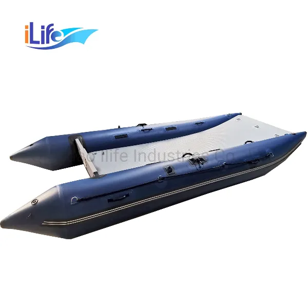 Ilife (4.2m) High Speed-Motor-Fishing Inflatable High Speed Catamaran Boat