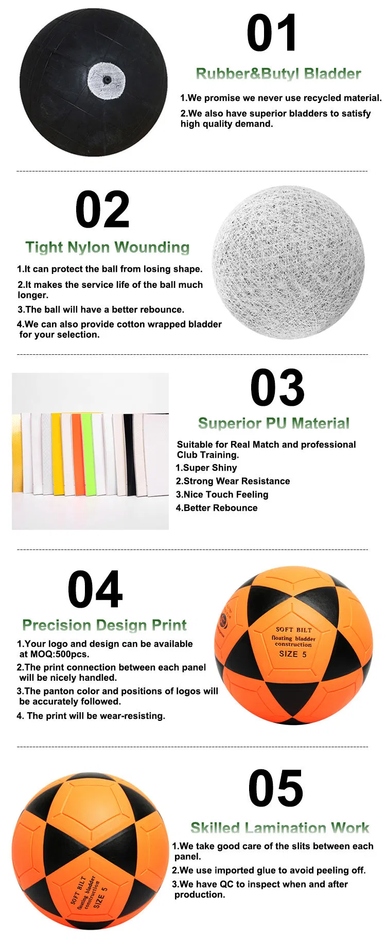 Inexpensive Seamless 6p Glued Size 4 Soccer Ball