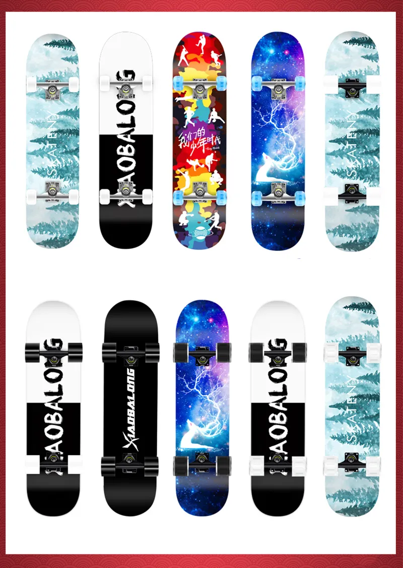 New Design Four-Wheel Blank Skateboard for Adult Skate Board Decks