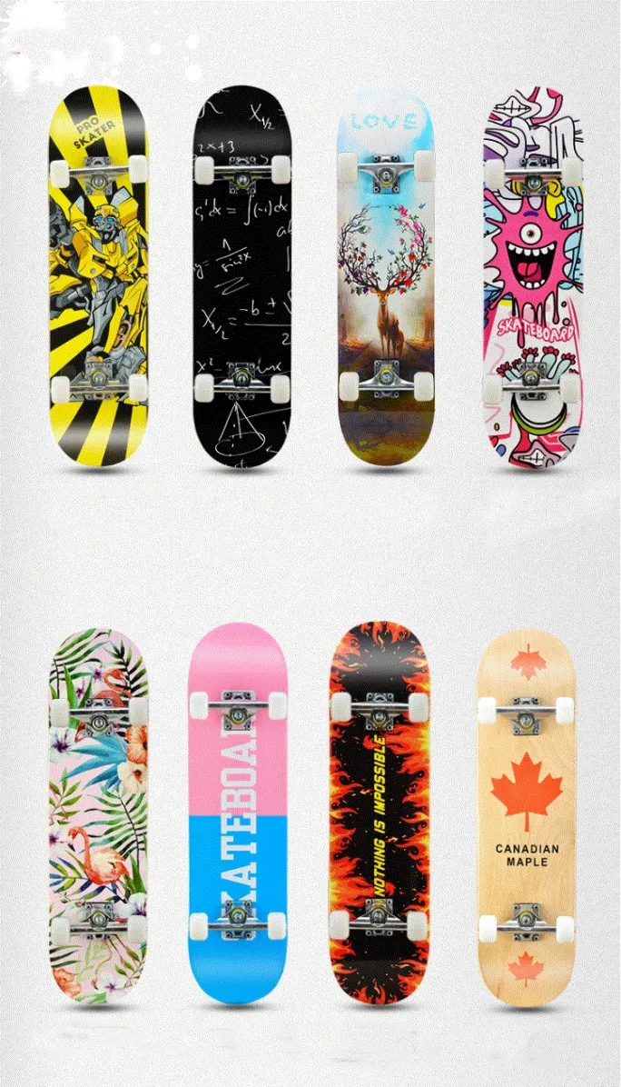 New Design Four-Wheel Blank Skateboard for Adult Skate Board Decks