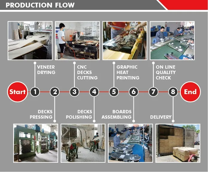 OEM Canadian Maple Street Skateboard with Alu. Truck (SKB-50)