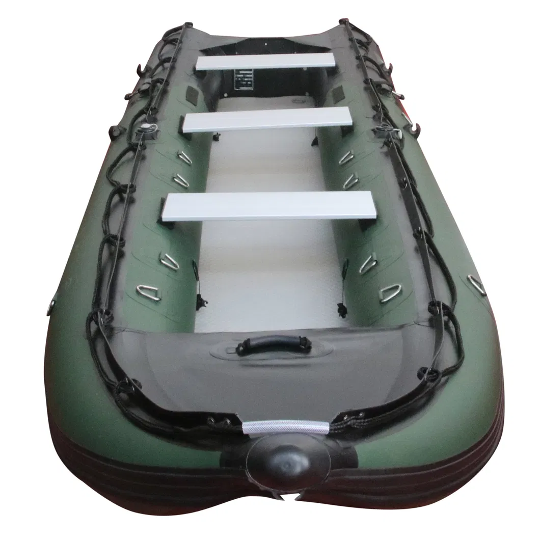 PVC Rafting Boat Gtk470 Rigid Hull Semi Brig Luxury Yacht Inflatable Aluminum Air Floor Kayak