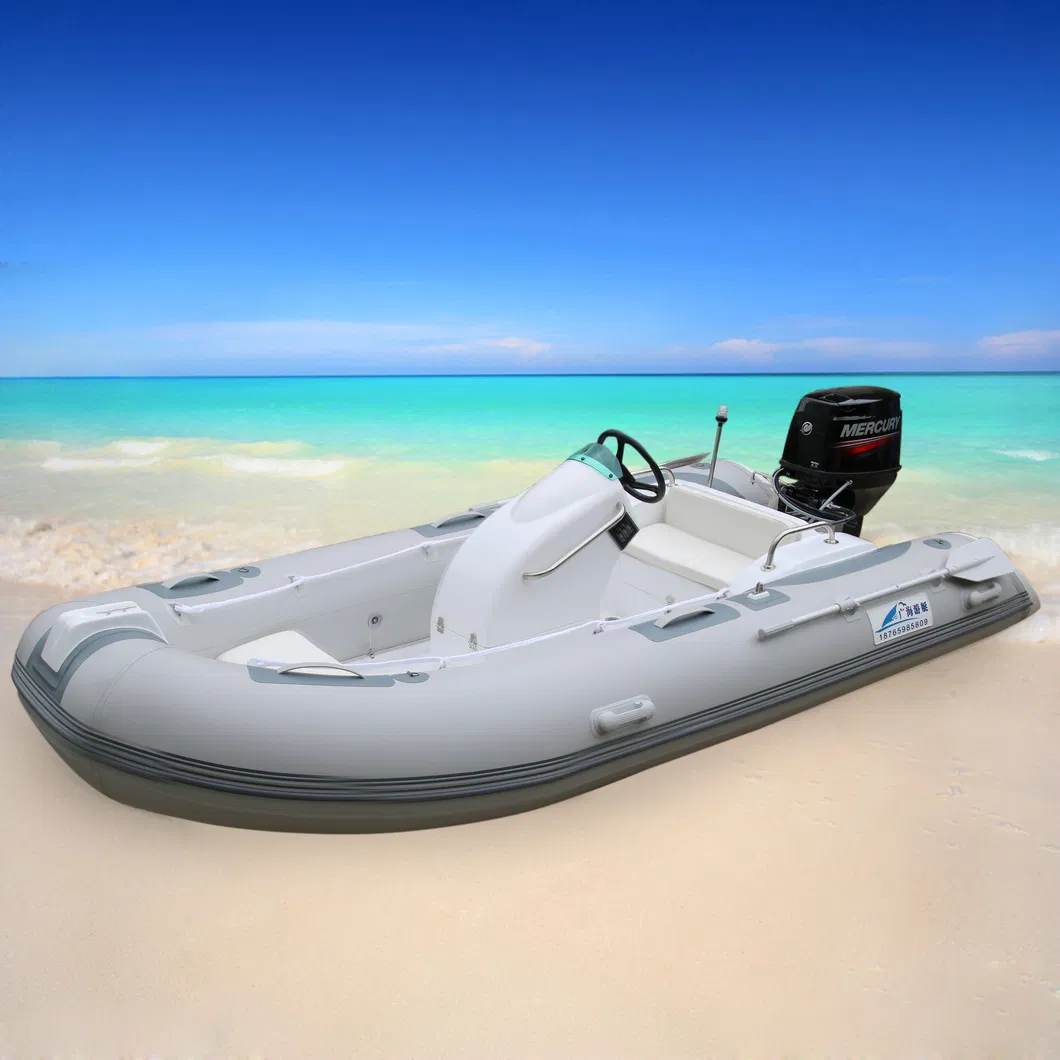 Rib390 13FT Aluminum Boat Side Console Jet Ski Rib Semi Rigid Barca Gommone Boten Luxury Yatch PVC Boute Boot Rowing Boat for Sale