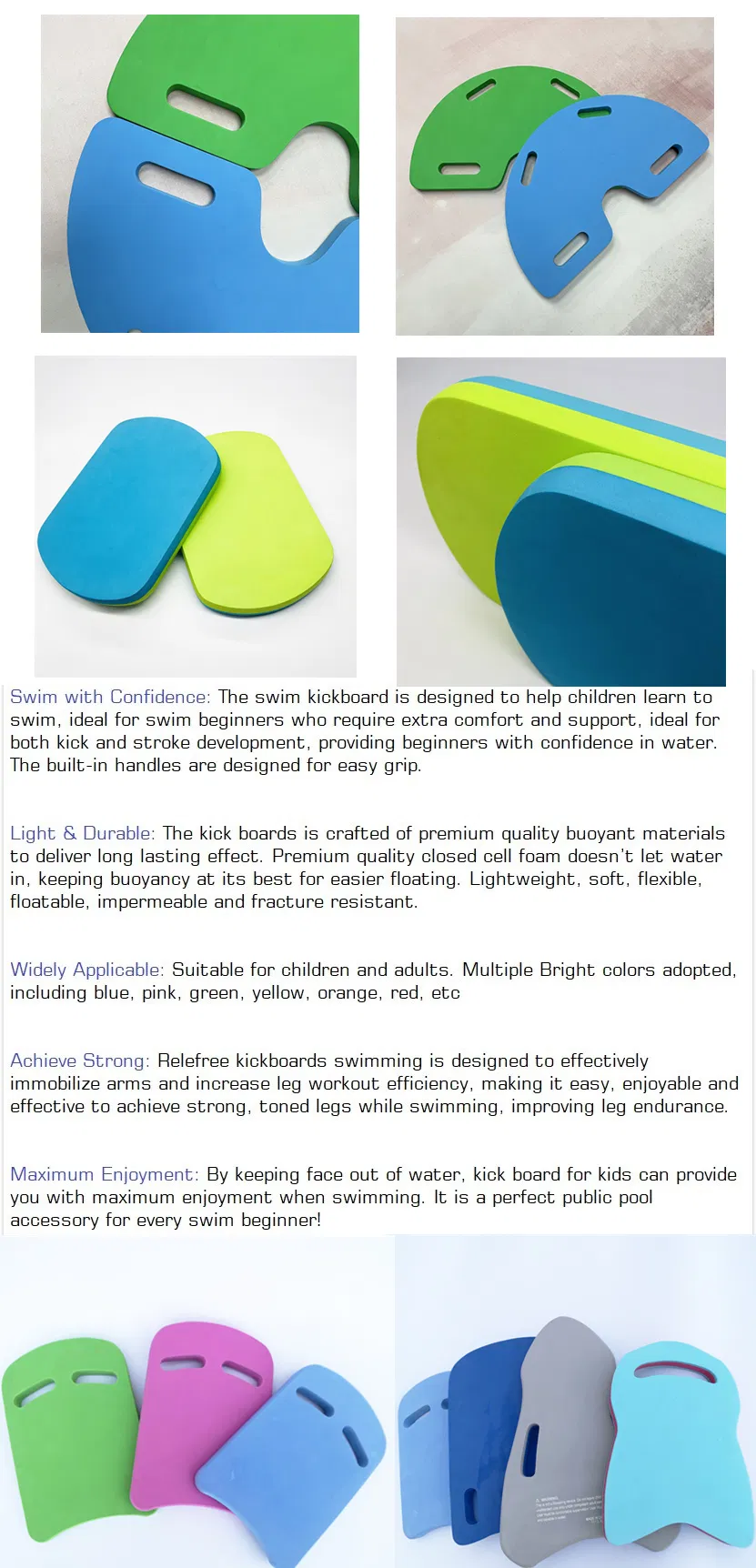 Swimming Kickboard for Swimming Training Swimming Board for Kids and Adults