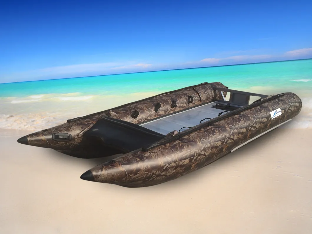 White Water Rafts Passenger Speed Boat Rescue Sled Air Catamaran Inflatable PVC Hull Fishing Gtg480 with Outboard Engine