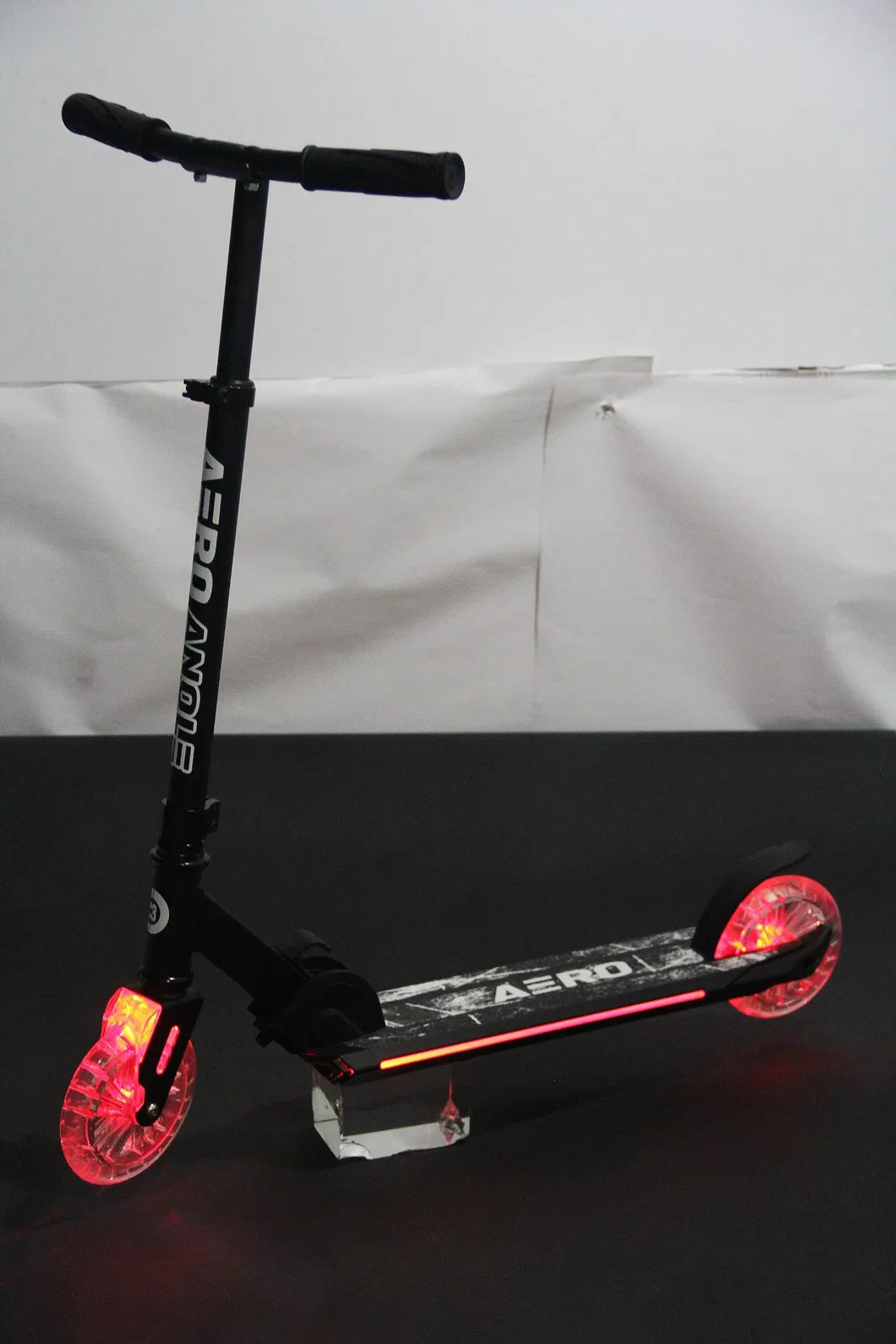 Wholesale Aero Two Wheels RGB Lights Fold Kids 145mm Big Clear Wheels Street Kick Scooter C3